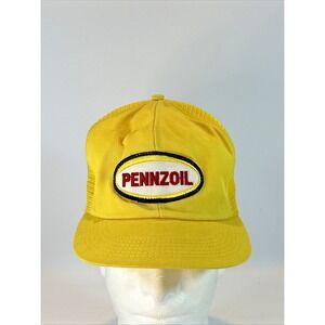 Vintage K-Brand Pennzoil Cap Hat Snap Back Patch Hat Logo 80's Petroliana USA